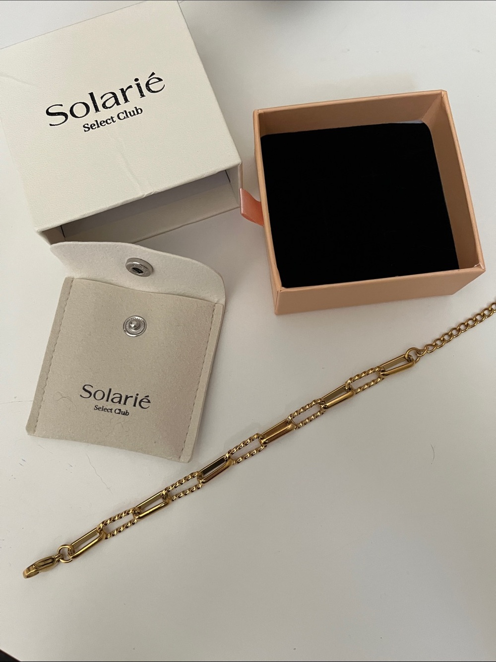 Solarié Gold Link Bracelet - Polished Chain